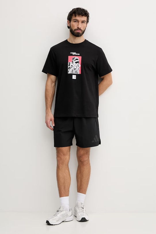 The North Face t-shirt męski bawełniany EXPLORER RELAXED NF0A8G9MJK31 czarny SS26