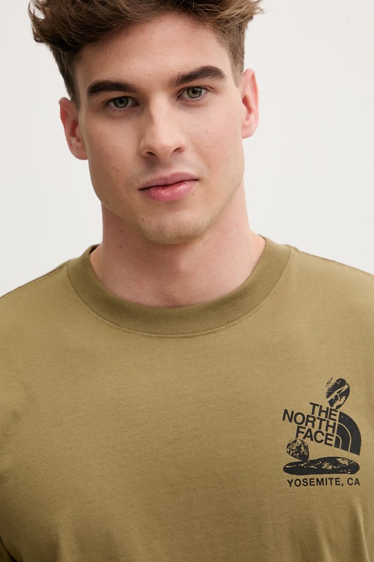 The North Face t-shirt męski bawełniany STONES RELAXED zielony NF0A8G9R2EL1