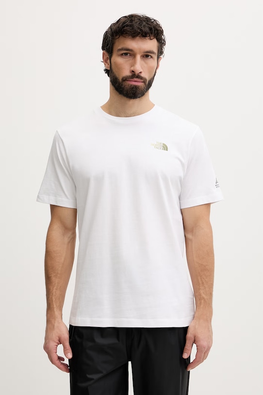 Odzież The North Face t-shirt męski bawełniany GRAPHIC NF0A8GA4FN41 biały