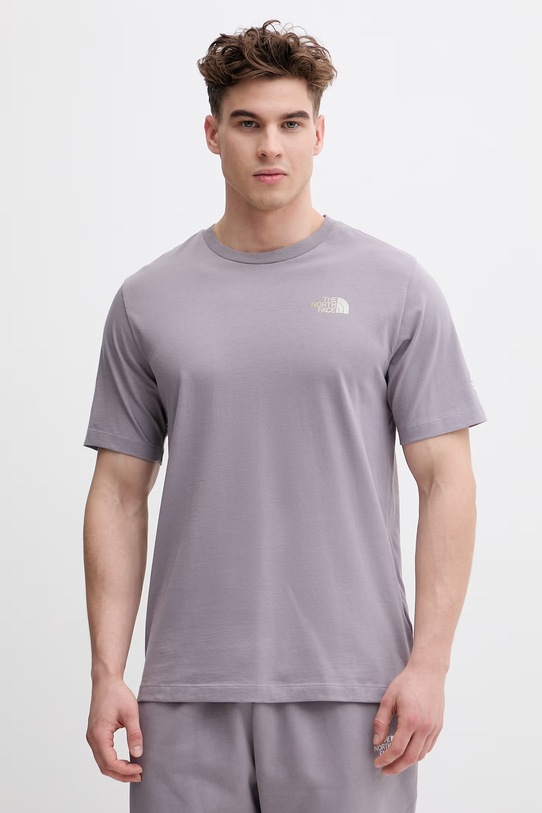 Odzież The North Face t-shirt męski bawełniany GRAPHIC NF0A8GA4G7O1 szary