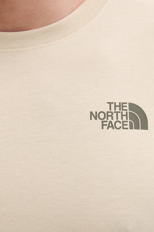 The North Face t-shirt męski z bawełną MONTE NF0A8GA7DOM1 beżowy