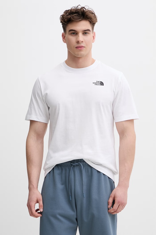 Odzież The North Face t-shirt męski z bawełny MONTE NF0A8GA7FN41 biały