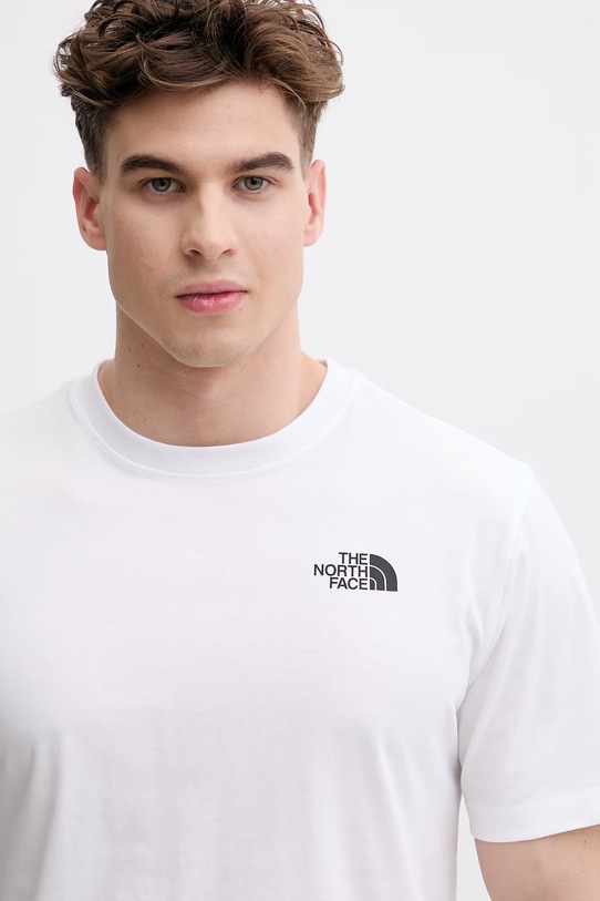 The North Face t-shirt męski z bawełny MONTE biały NF0A8GA7FN41