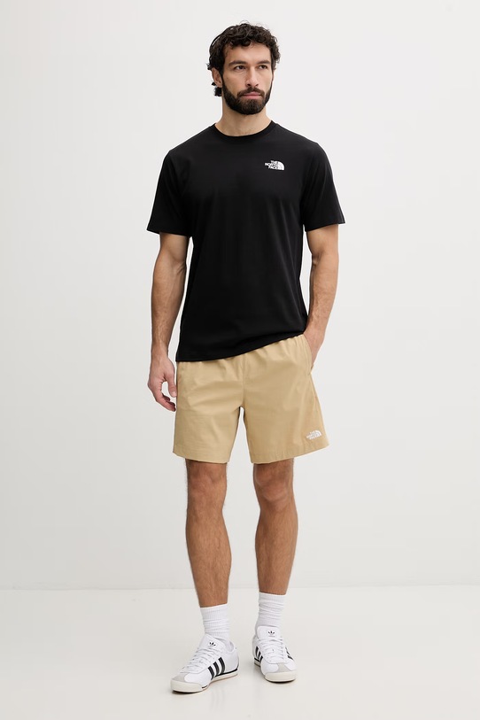 The North Face t-shirt męski bawełniany MONTE NF0A8GA7JK31 czarny SS26