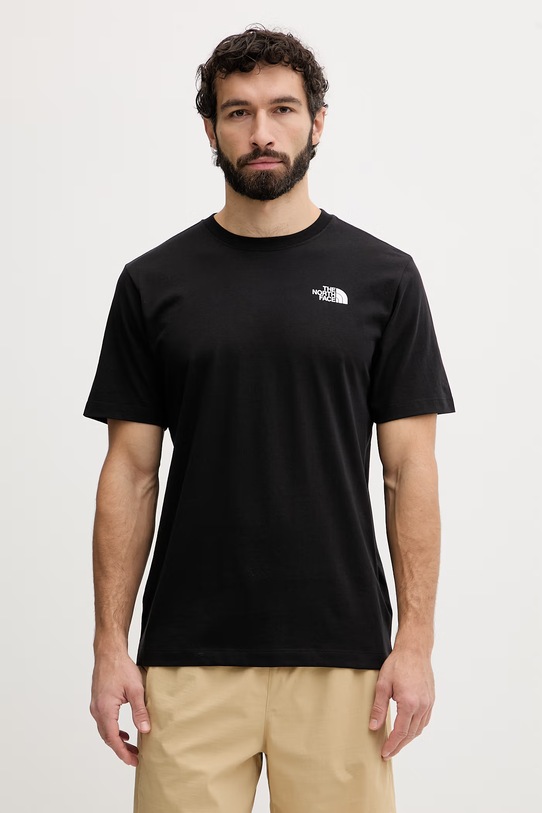 Odzież The North Face t-shirt męski bawełniany MONTE NF0A8GA7JK31 czarny