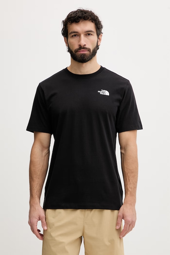 Odzież The North Face t-shirt męski bawełniany MONTE NF0A8GA7JK31 czarny