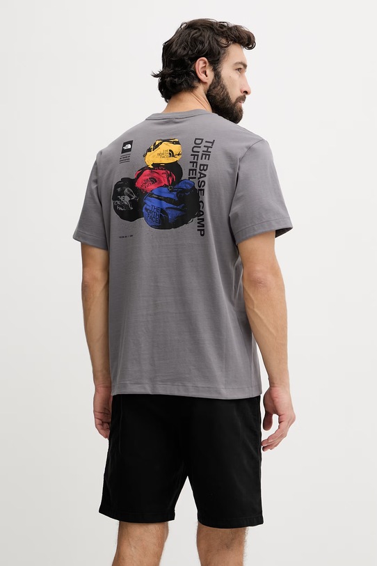 Odzież The North Face t-shirt męski bawełniany CELEBRATION NF0A8GAQ0UZ1 szary