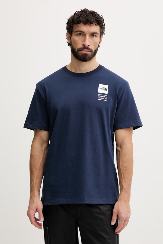 Odzież The North Face t-shirt męski bawełniany CELEBRATION NF0A8GAR8K21 granatowy