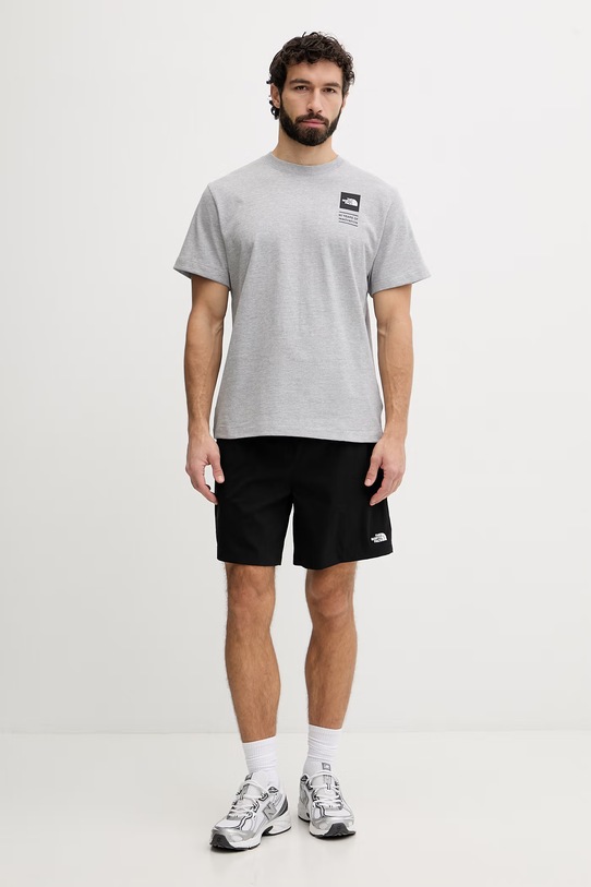 The North Face t-shirt męski z bawełną CELEBRATION NF0A8GARCQO1 szary SS26