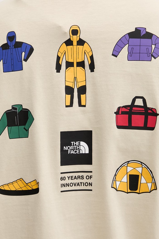 The North Face t-shirt męski bawełniany CELEBRATION NF0A8GASDOM1 beżowy