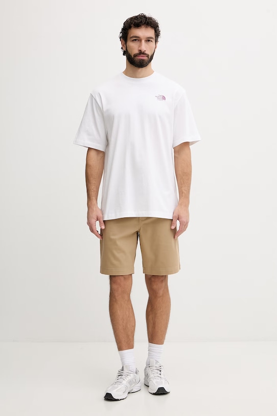 The North Face t-shirt męski bawełniany PLANT & FLORA NF0A8GB3FN41 biały SS26