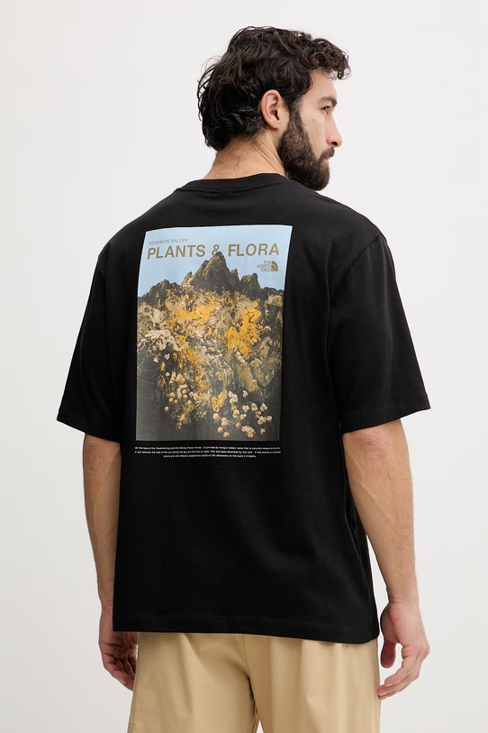 The North Face t-shirt męski bawełniany PLANT & FLORA czarny NF0A8GB3JK31