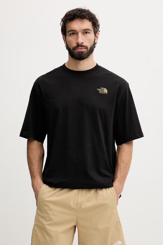 Odzież The North Face t-shirt męski bawełniany PLANT & FLORA NF0A8GB3JK31 czarny