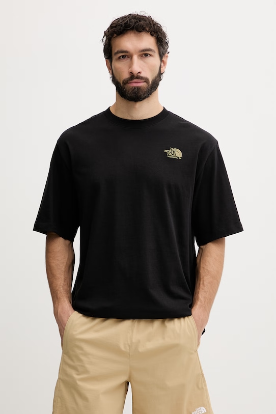 Odzież The North Face t-shirt męski bawełniany PLANT & FLORA NF0A8GB3JK31 czarny