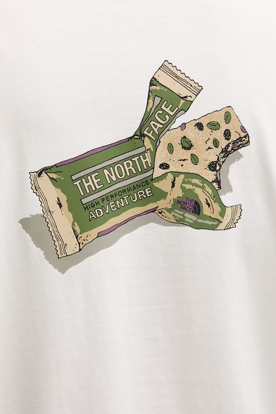 The North Face t-shirt męski bawełniany SNACK RELAXED NF0A8GB4QLI1 beżowy