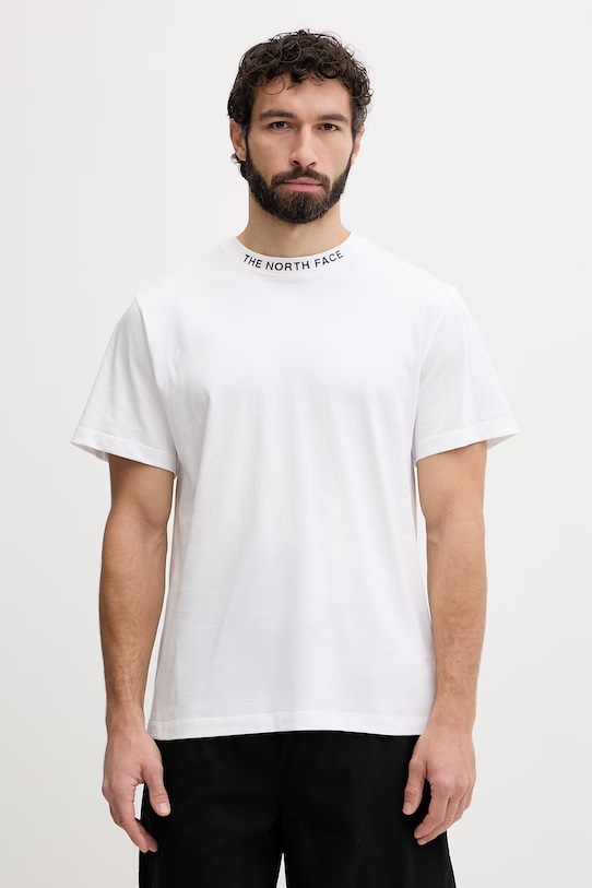 The North Face t-shirt męski bawełniany ZUMU biały NF0A8GUYFN41