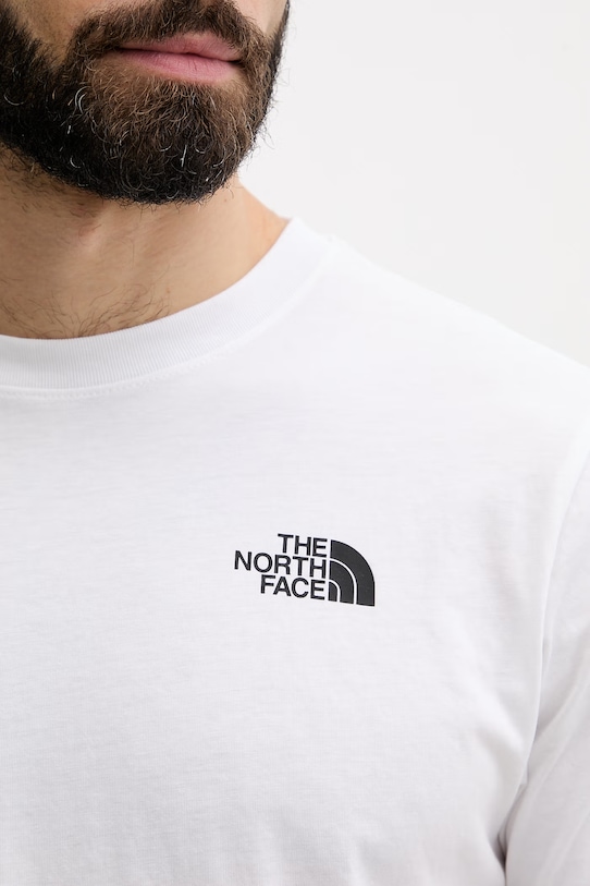 The North Face pánske tričko s bavlnou VERTICAL NF0A8GV1FN41 biela