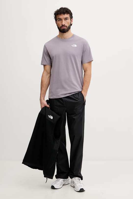 The North Face t-shirt męski z bawełną CELEBRATION NF0A8GV2G7O1 fioletowy SS26