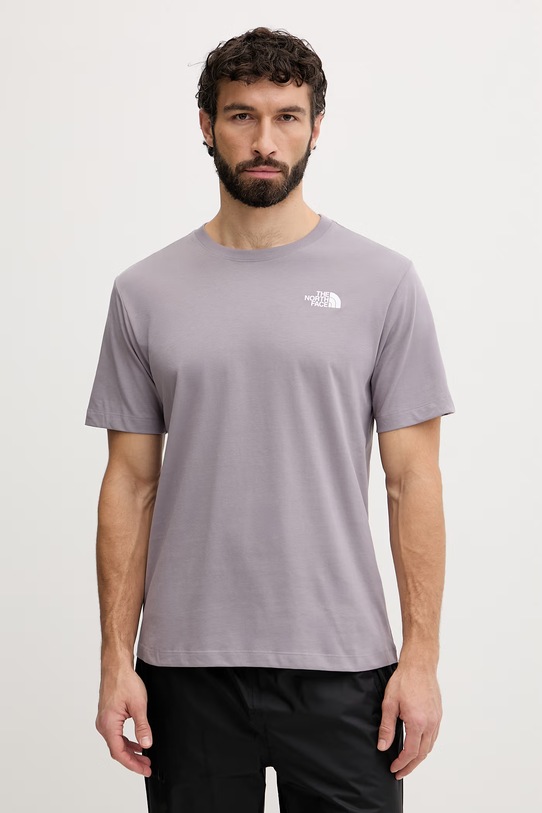 Odzież The North Face t-shirt męski z bawełną CELEBRATION NF0A8GV2G7O1 fioletowy