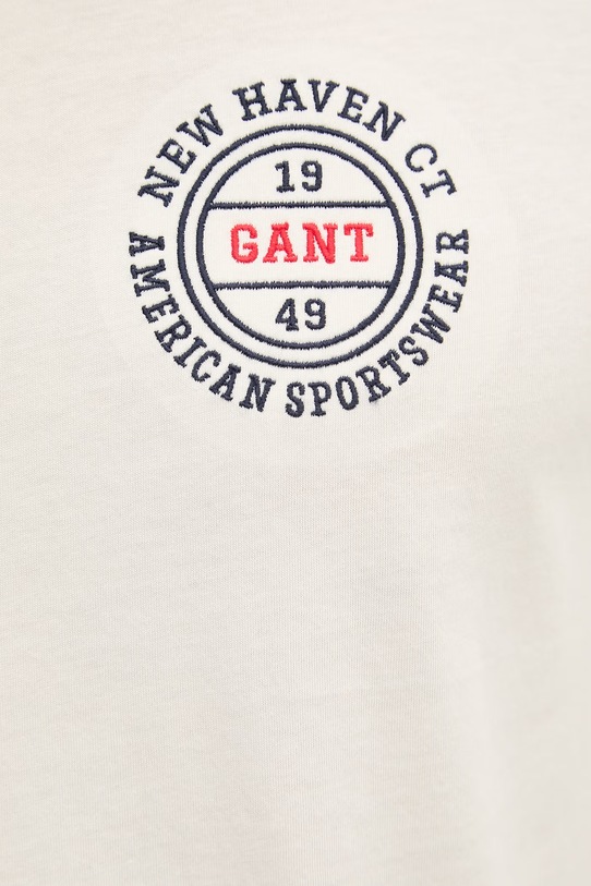 Gant t-shirt męski bawełniany beżowy 2003402