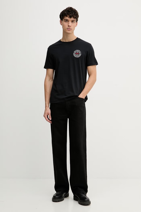 Gant t-shirt męski bawełniany 2003402 czarny SS26