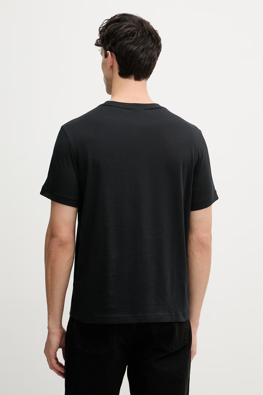 Odzież Gant t-shirt męski bawełniany 2003402 czarny