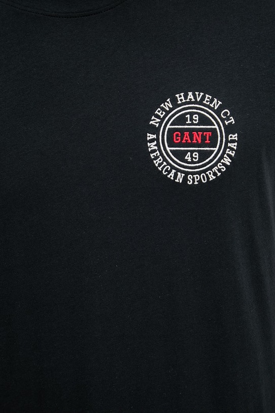 Gant t-shirt męski bawełniany 2003402 czarny