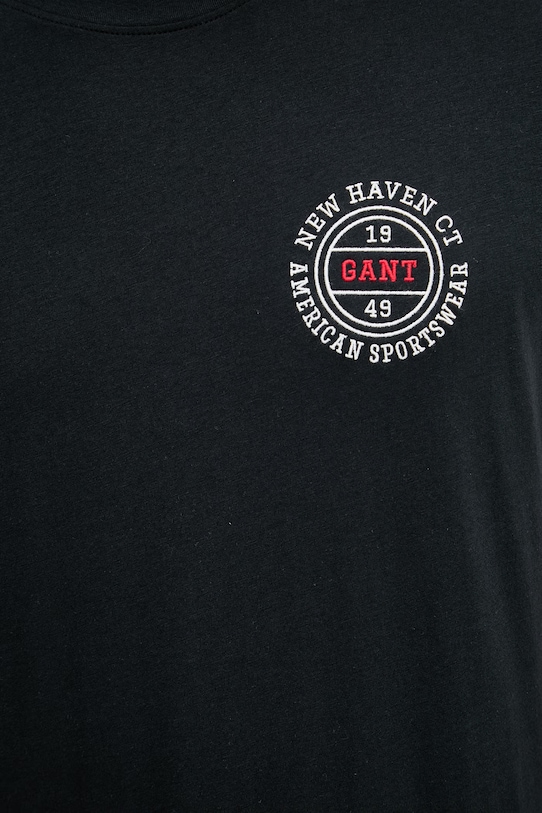 Gant t-shirt męski bawełniany 2003402 czarny