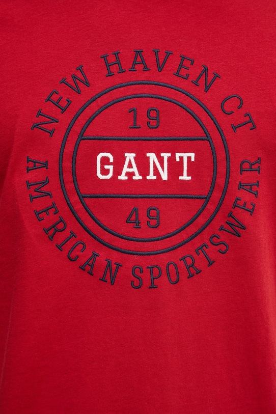 Gant t-shirt męski bawełniany 2003403 czerwony