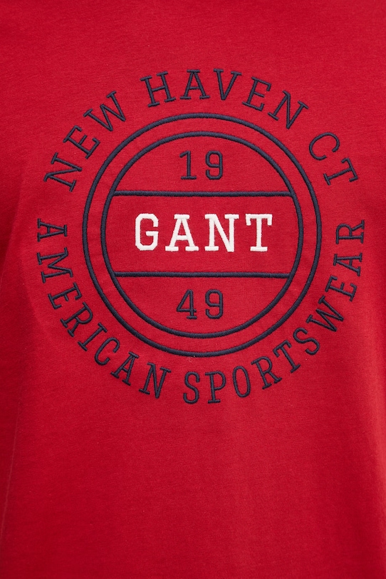 Gant t-shirt męski bawełniany 2003403 czerwony