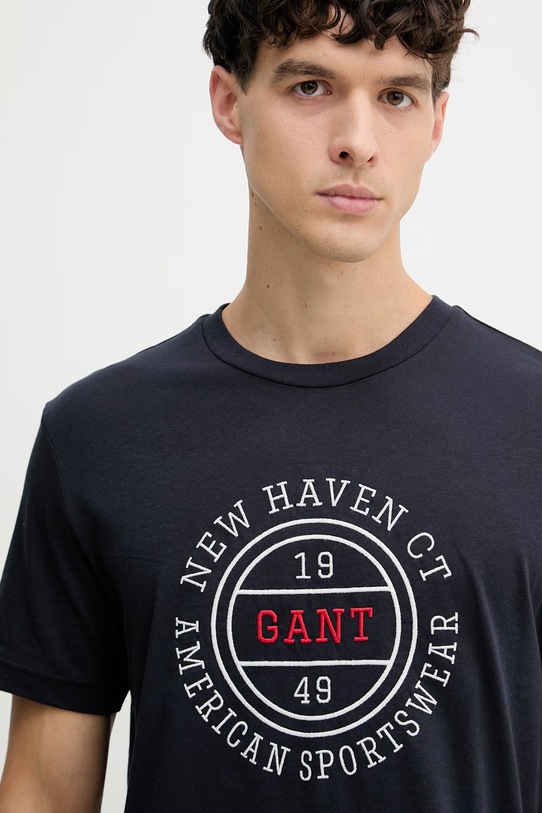 Gant T-shirt męski bawełniany granatowy 2003403