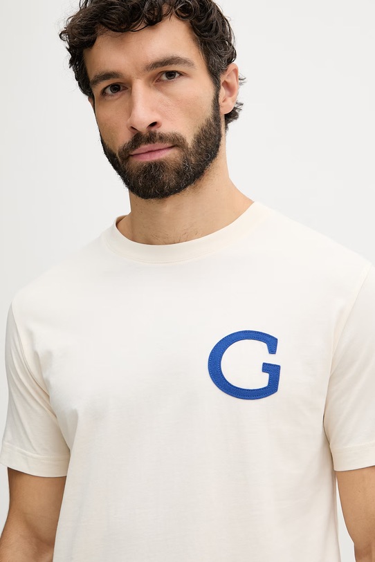 Gant t-shirt męski bawełniany beżowy 2003411