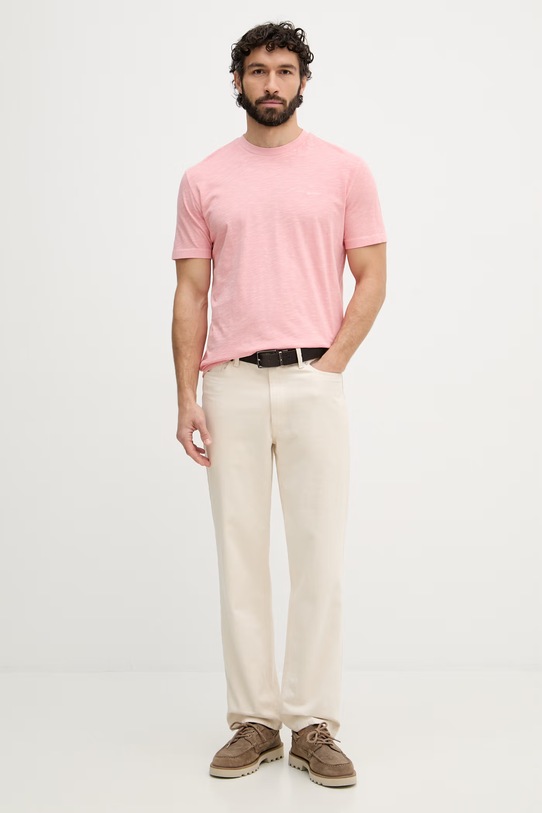 Gant tricou basic bărbătesc din bumbac 2003419 roz SS26