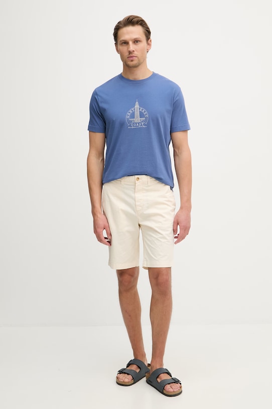 Gant T-shirt męski bawełniany 2003425 niebieski SS26