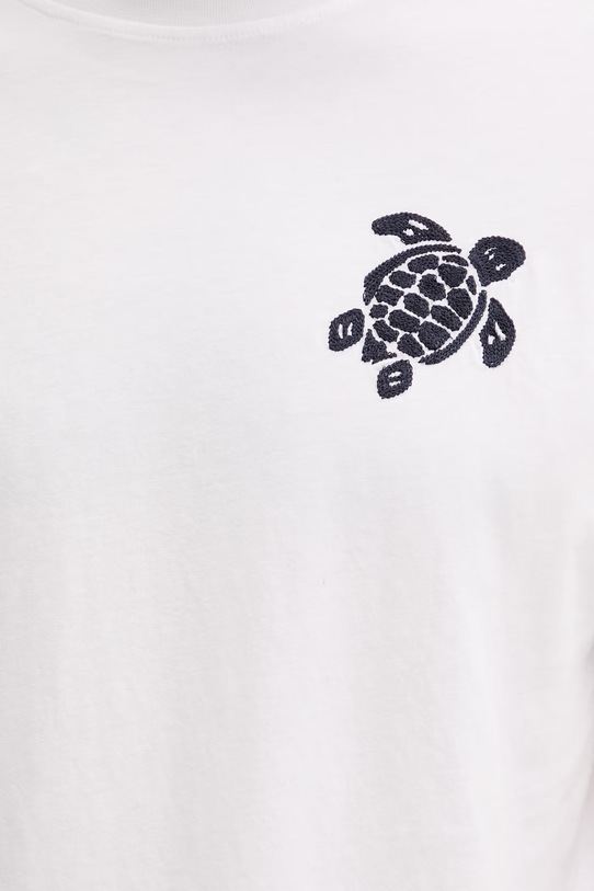 Vilebrequin t-shirt męski bawełniany PARTISOL biały PSLCM919