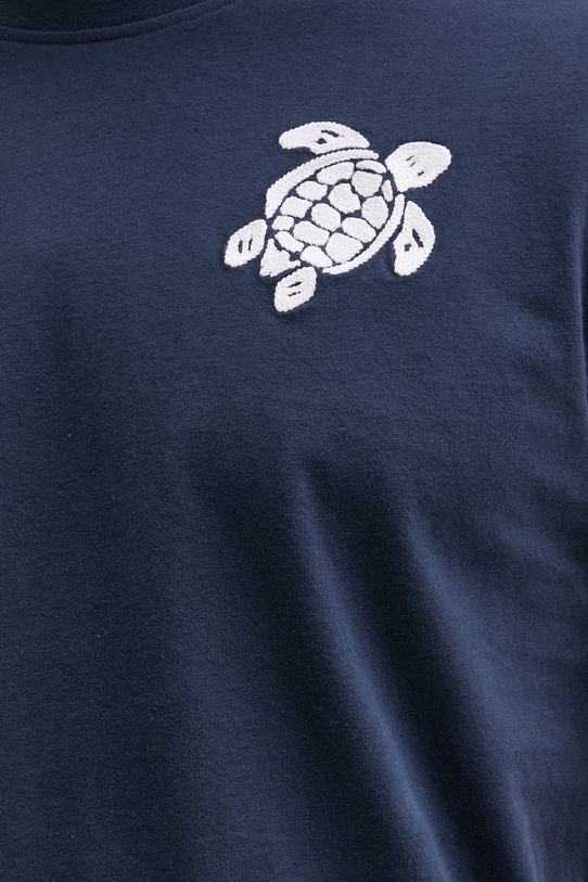 Vilebrequin t-shirt męski bawełniany PARTISOL granatowy PSLCM919