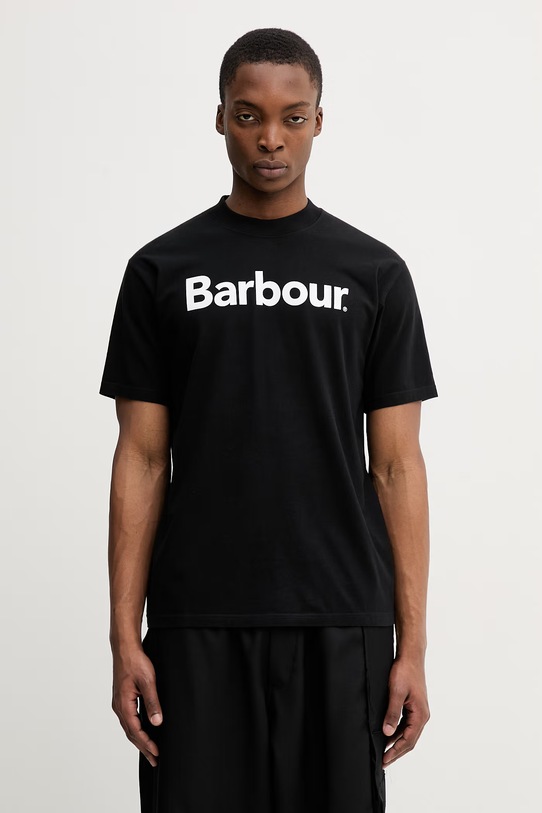 Barbour MTS1406BK31 t-shirt bawełniany męski czarny MTS1406BK31