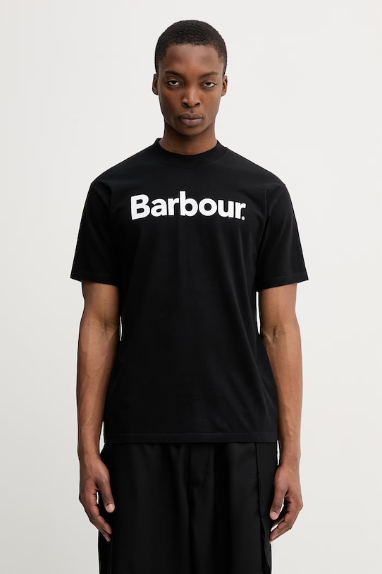 Barbour MTS1406BK31 t-shirt bawełniany męski czarny MTS1406BK31