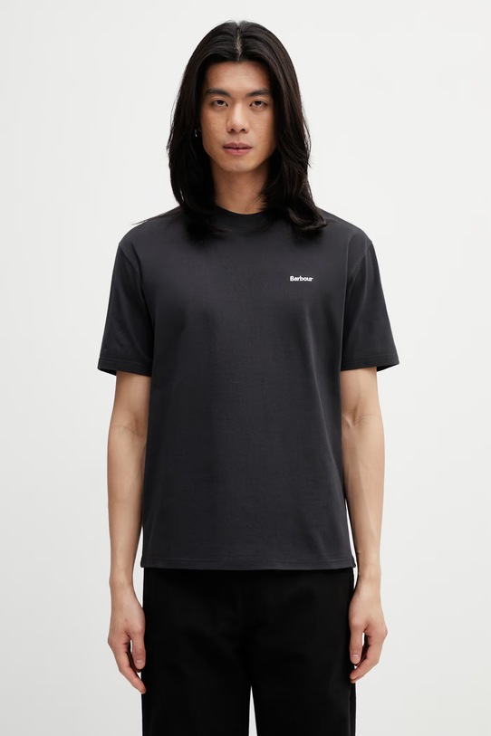 Barbour MTS1568BK31 T-shirt bawełniany męski czarny MTS1568BK31