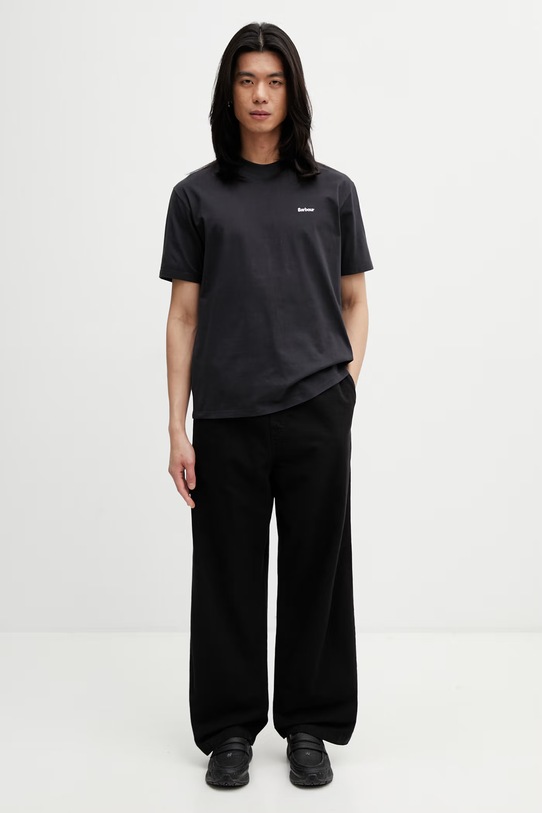 Barbour MTS1568BK31 T-shirt bawełniany męski MTS1568BK31 czarny