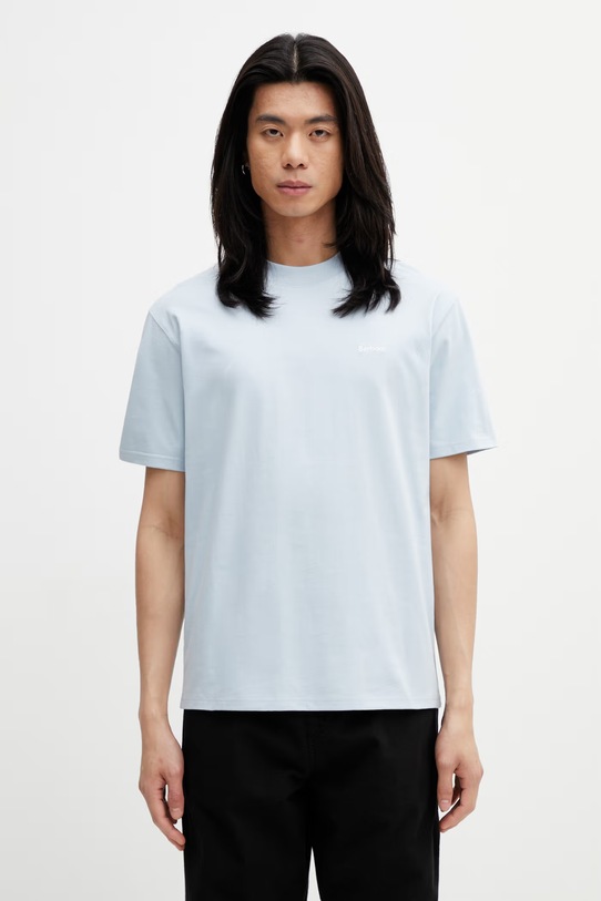 Barbour MTS1568BU44 T-shirt bawełniany męski niebieski MTS1568BU44