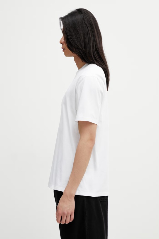 Barbour MTS1568WH11 T-shirt bawełniany męski MTS1568WH11 biały SS26