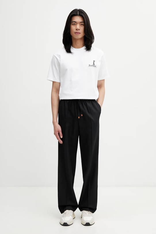 Barbour MTS1573WH11 T-shirt bawełniany męski MTS1573WH11 biały