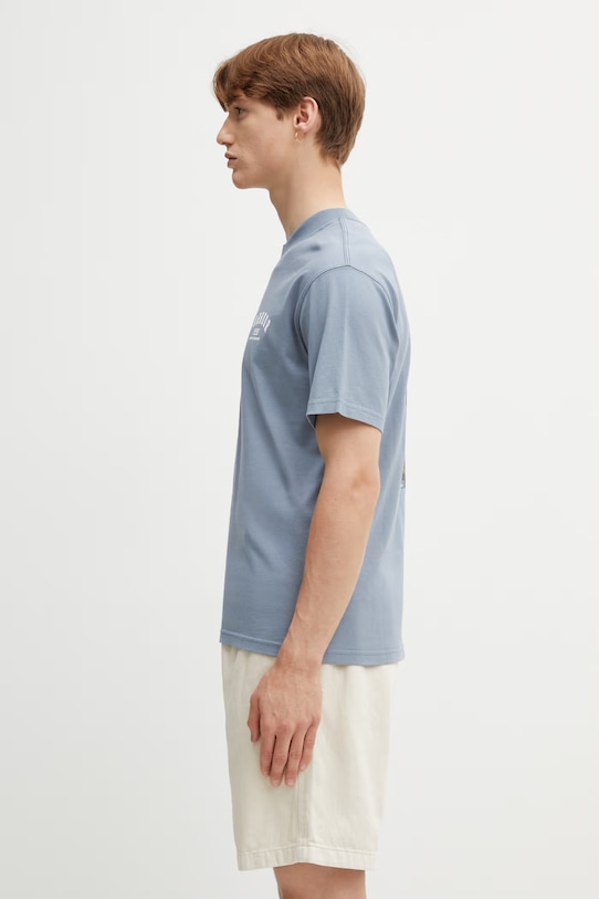 Barbour MTS1575BL45 t-shirt basic męski bawełniany MTS1575BL45 niebieski SS26