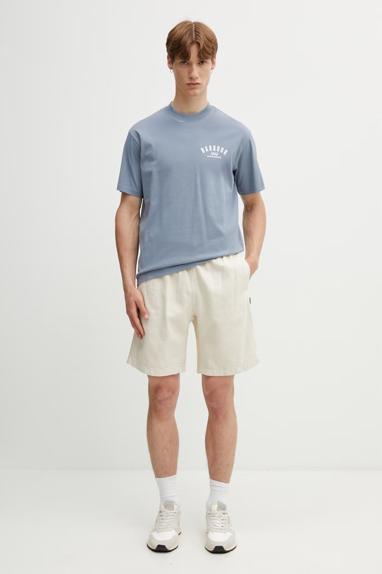 Barbour MTS1575BL45 t-shirt basic męski bawełniany MTS1575BL45 niebieski