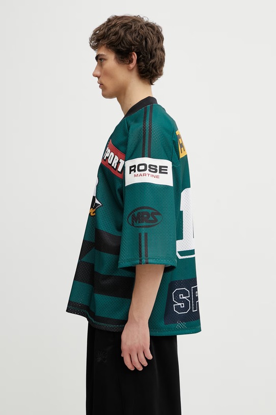 Martine Rose Hockey T-shirt męski 129JT10410 zielony SS26