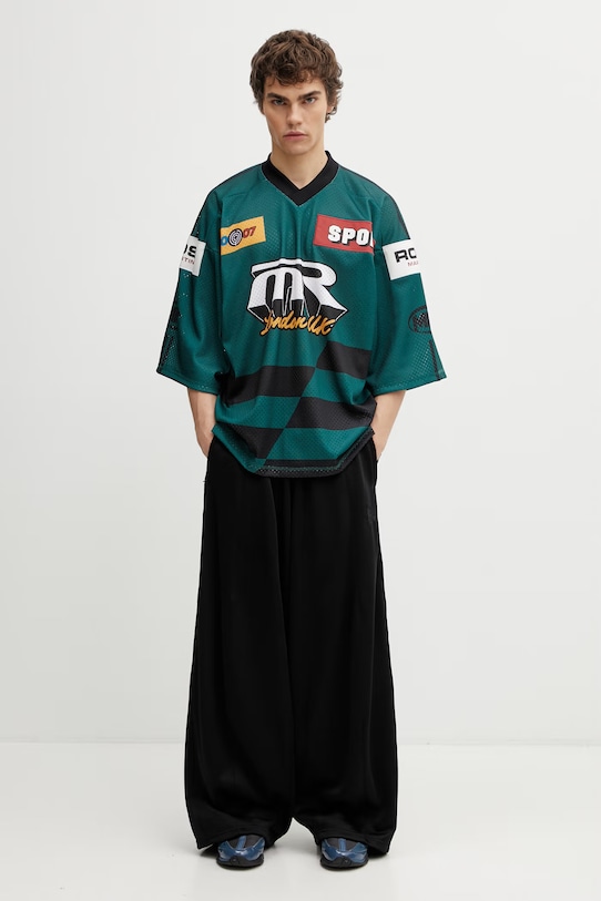 Martine Rose Hockey T-shirt męski 129JT10410 zielony