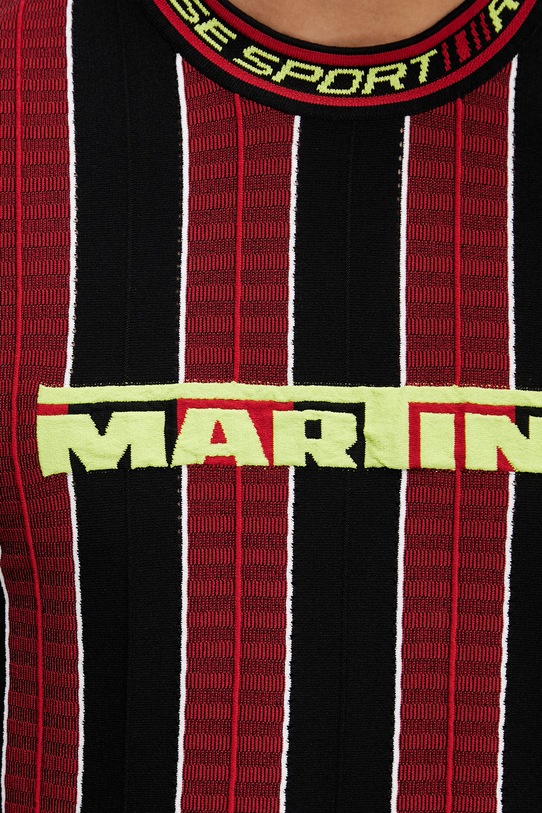 Martine Rose Logo T-shirt męski z wiskozą czerwony 959YA12120