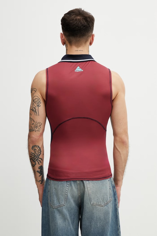 Odzież Martine Rose Shrunken Stretch Football top męski 125JT15118 bordowy