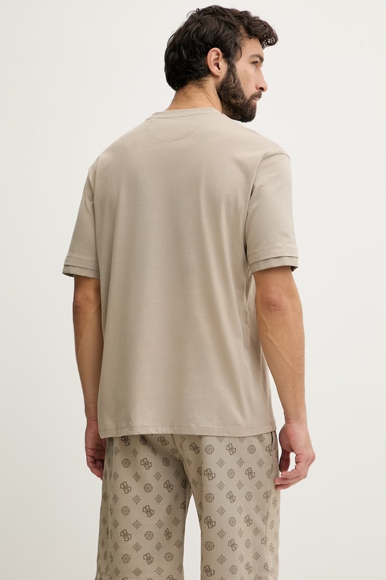 Ρούχα Βαμβακερό μπλουζάκι Guess GUSTAVE Z6GI01.K2835 μπεζ